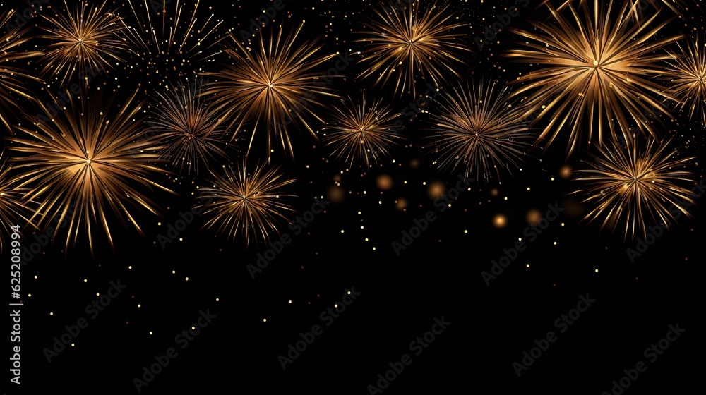 Fireworks on black background Fireworks on black background