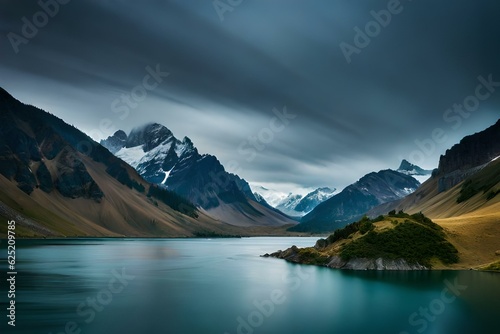 lake and mountains generated with AI technology  © Travel Stories