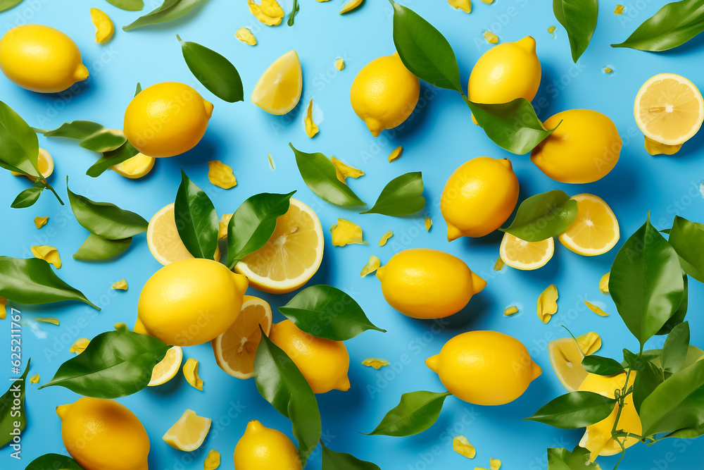 A visually captivating shot of a lemon, distinct from a lime, evoking a sense of tangy delight, suitable for vibrant food-related compositions and natural wellness themes. Generative AI. A visually captivating shot of a lemon, distinct from a lime, evoking a sense of tangy delight, suitable for vibrant food-related compositions and natural wellness themes. Generative AI.
