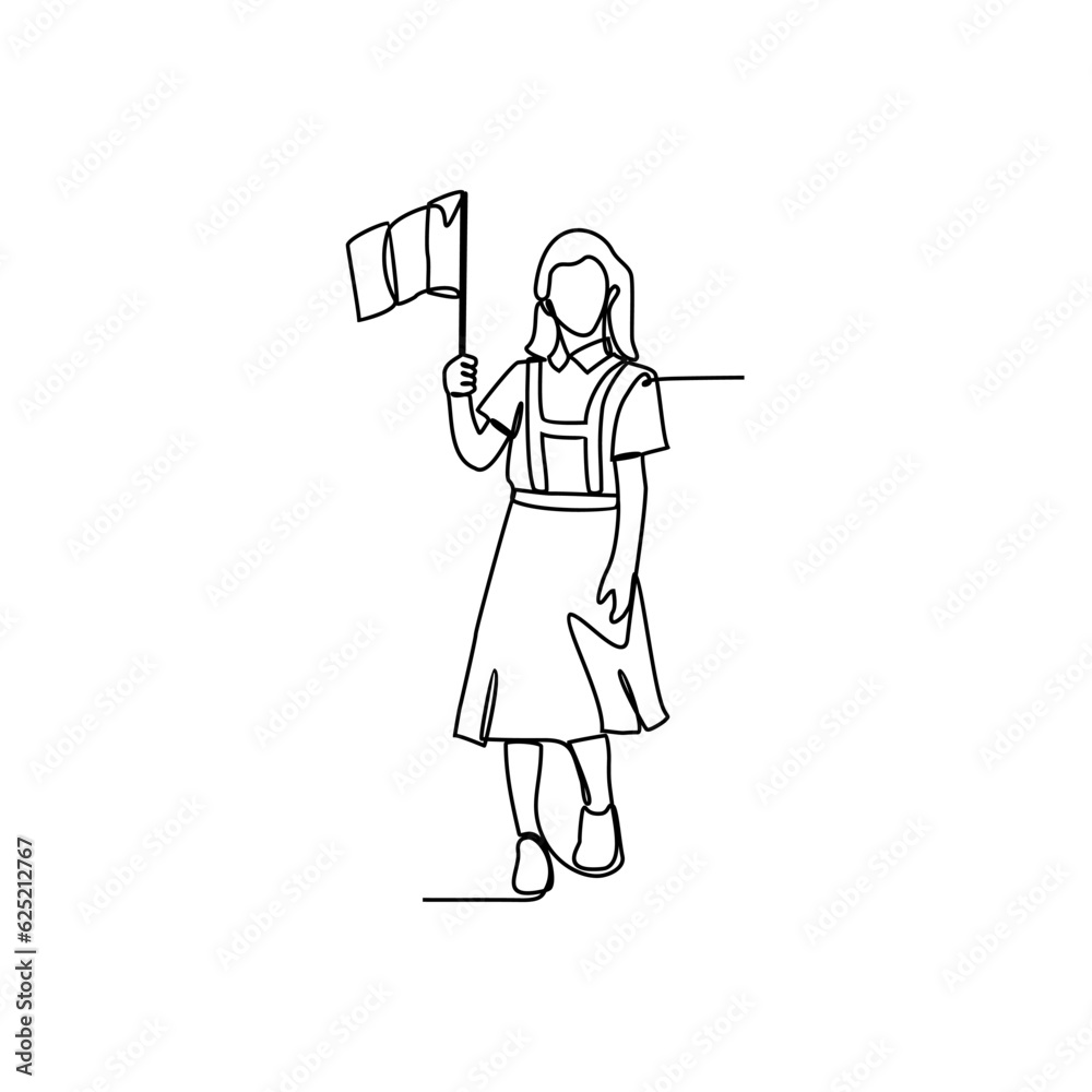 One continuous line drawing of school uniform in Peru with white background. Fashion education design in simple linear style. education design concept vector illustration. One continuous line drawing of school uniform in Peru with white background. Fashion education design in simple linear style. education design concept vector illustration.