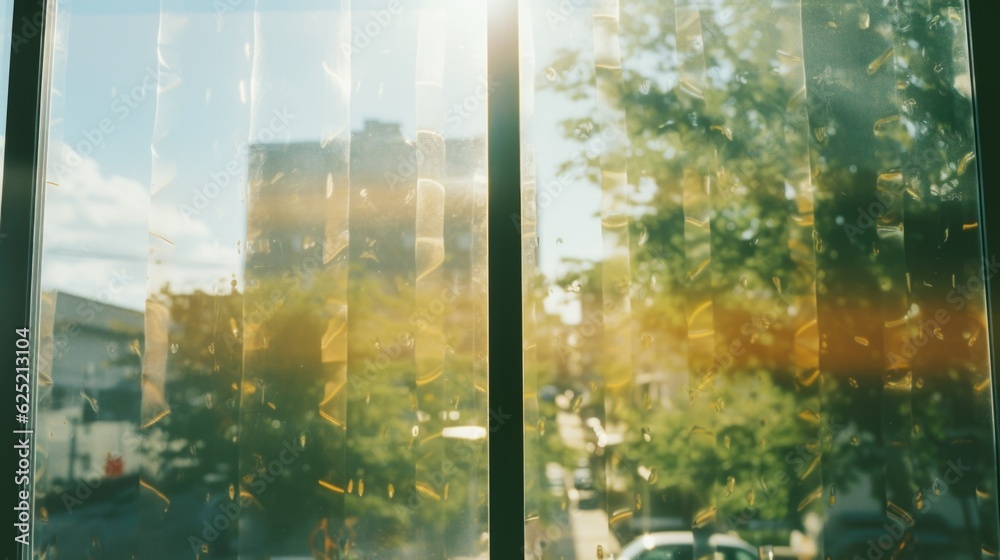 Interior Shot of Window Frame during Spring Time Sunny Day generative AI. Interior Shot of Window Frame during Spring Time Sunny Day generative AI.