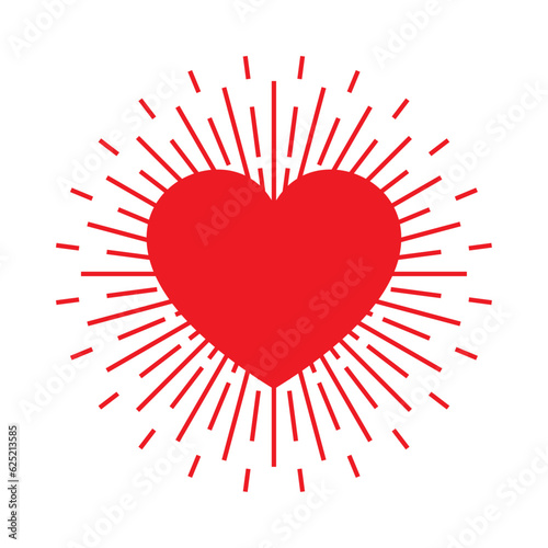 Heart symbol silhouette illustration