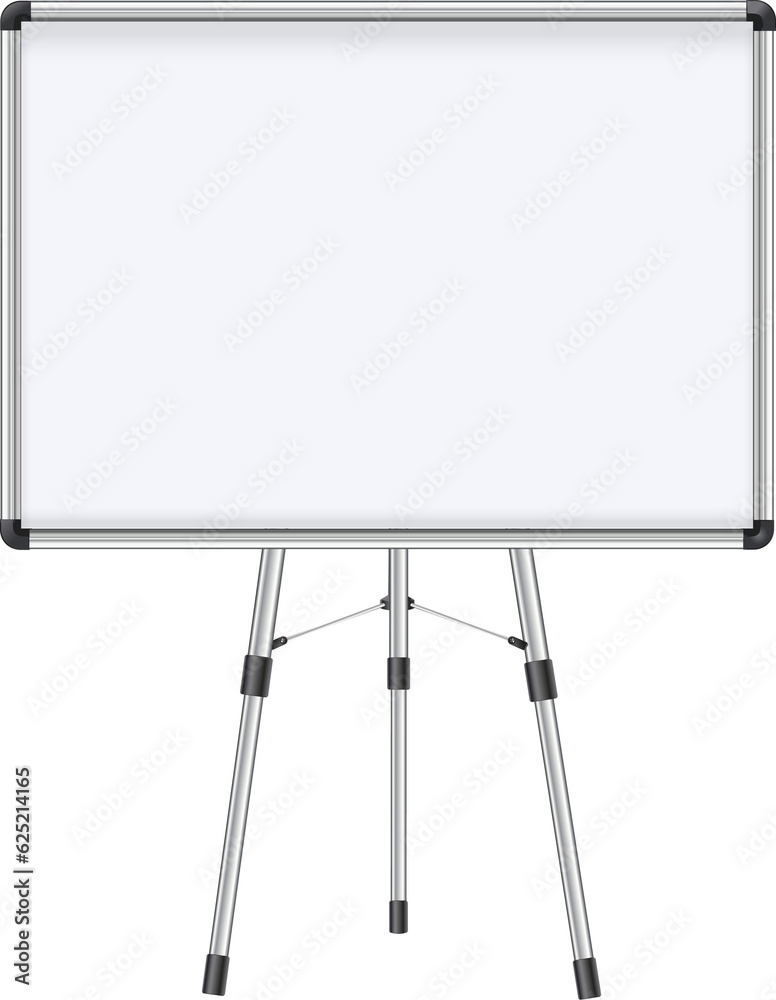 Magnetic marker whiteboard realistic Empty whiteboard with marker pens and magnets. Business presentation Magnetic marker whiteboard realistic Empty whiteboard with marker pens and magnets. Business presentation