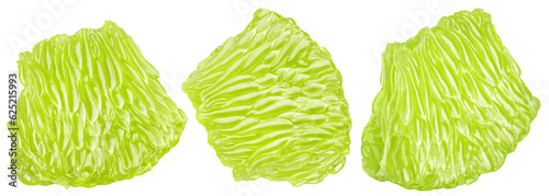 Set of flesh of lime citrus fruit isolated on transparent background. Lime pulp. Full depth of field.