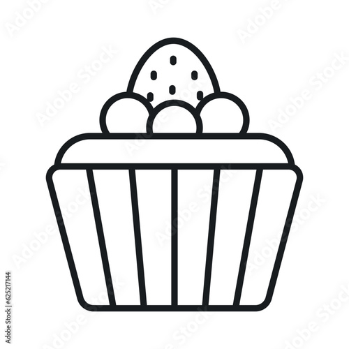 Grab this carefully crafted vector of cupcake in modern style, premium icon