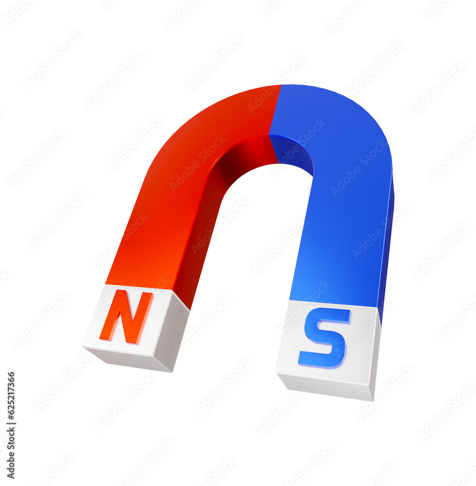 Magnet 3d rendering illustration Magnet 3d rendering illustration