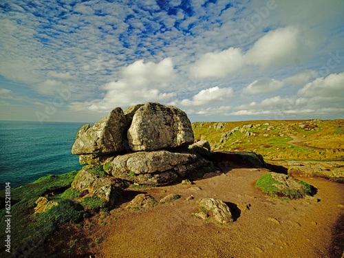 Cornwall Lands end coastline 