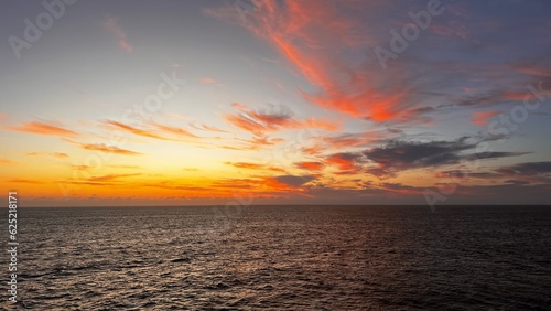 Sunset in the middle of the Indian Ocean