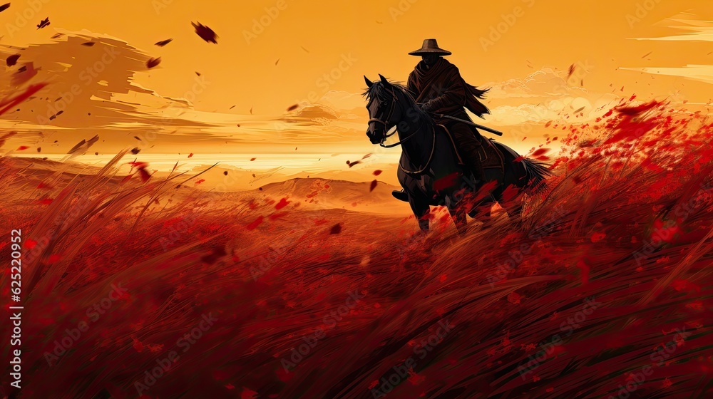 Samurai on horseback 