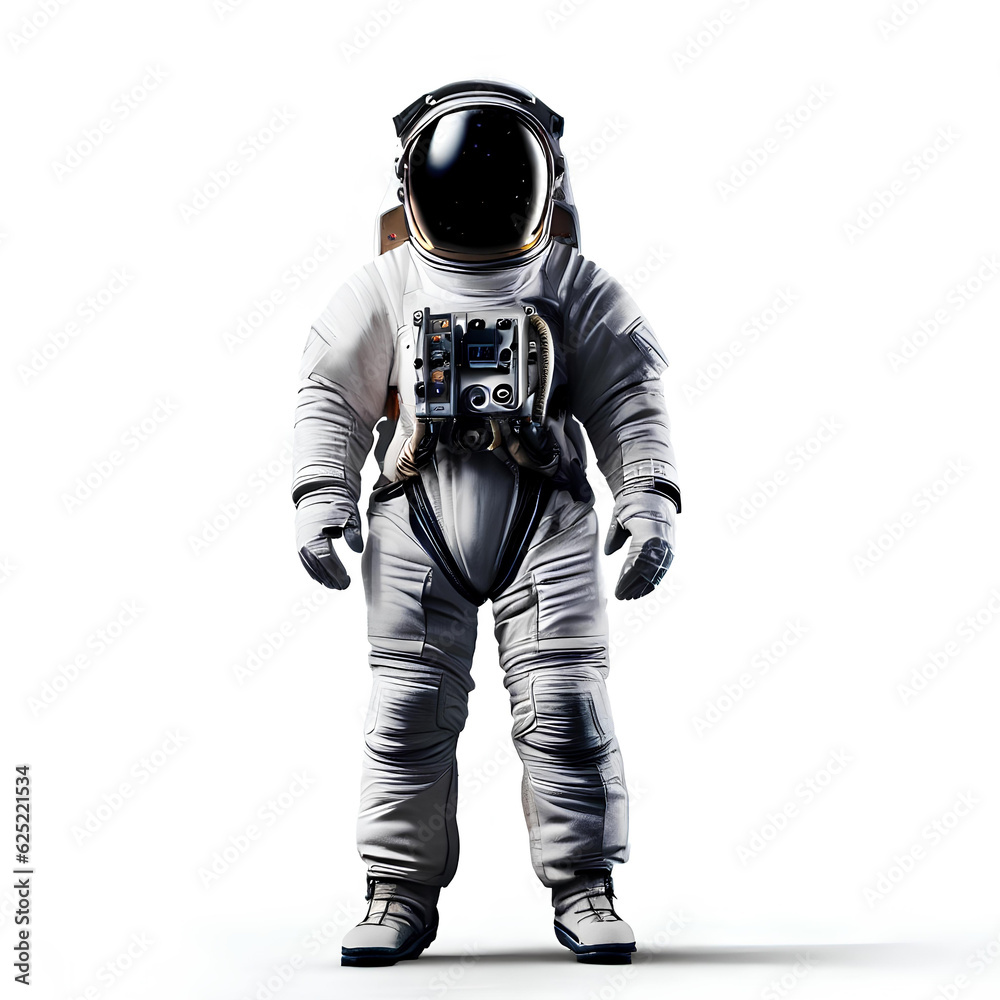 Astronaut in a space suit isolated on white or transparent background Generative AI