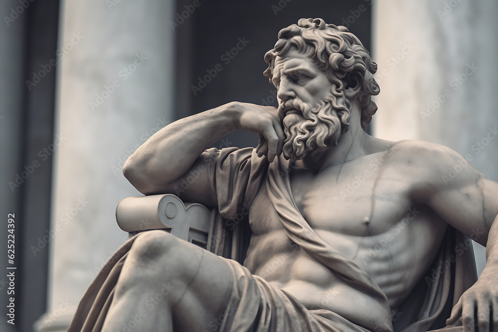 Statue of Ancient Greek Philosopher, Digital Render Statue of Ancient Greek Philosopher, Digital Render