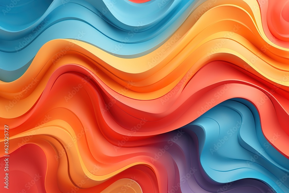Abstract chaotic wavy surface. Creative background design with vibrant colors Abstract chaotic wavy surface. Creative background design with vibrant colors