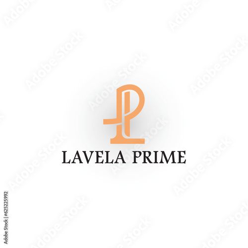 Abstract the initial letter LP or PL in gold color isolated on white background. PL or LP Luxury Abstract icon Logo in gold color applied for travel and hotel business logo design inspiration template
