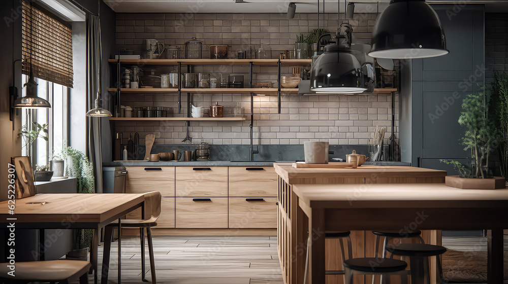 3D rendering Kitchen Concept: A Stylish and Inviting Space for Modern Living and Relaxation 3D rendering Kitchen Concept: A Stylish and Inviting Space for Modern Living and Relaxation
