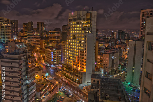 night skyline  beirut Lebanon, 