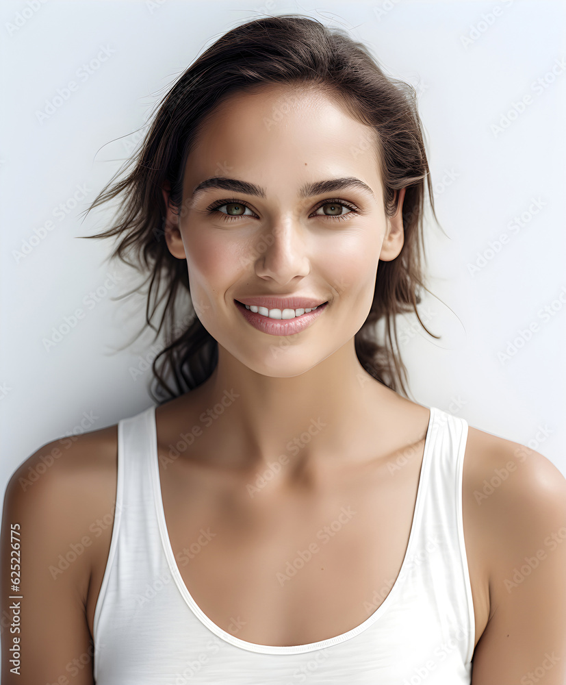 Charming healthy young woman with freah look and smile. Charming healthy young woman with freah look and smile.