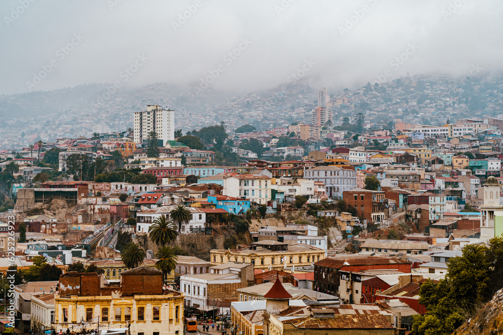 view of the city of valparaiso in chile