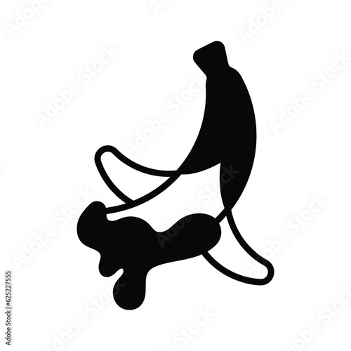 An amazing chocolate dipped banana vector design, modern flat style