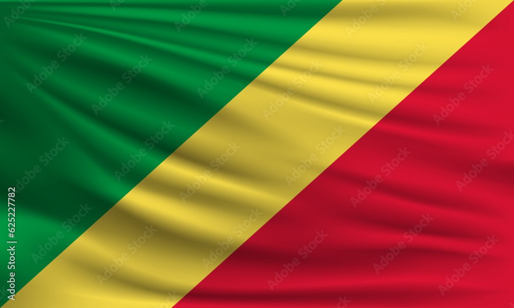 Obraz premium Vector flag of Congo