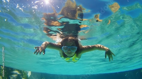 Dive In: Child's Joyful Swim - Generated by AI
