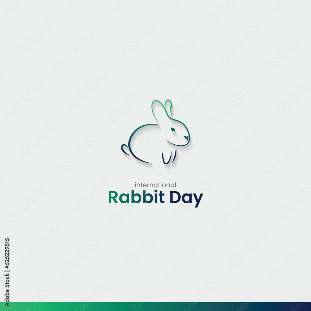 International Rabbit Day. Rabbit day creative concept vector illustration. International Rabbit Day. Rabbit day creative concept vector illustration.