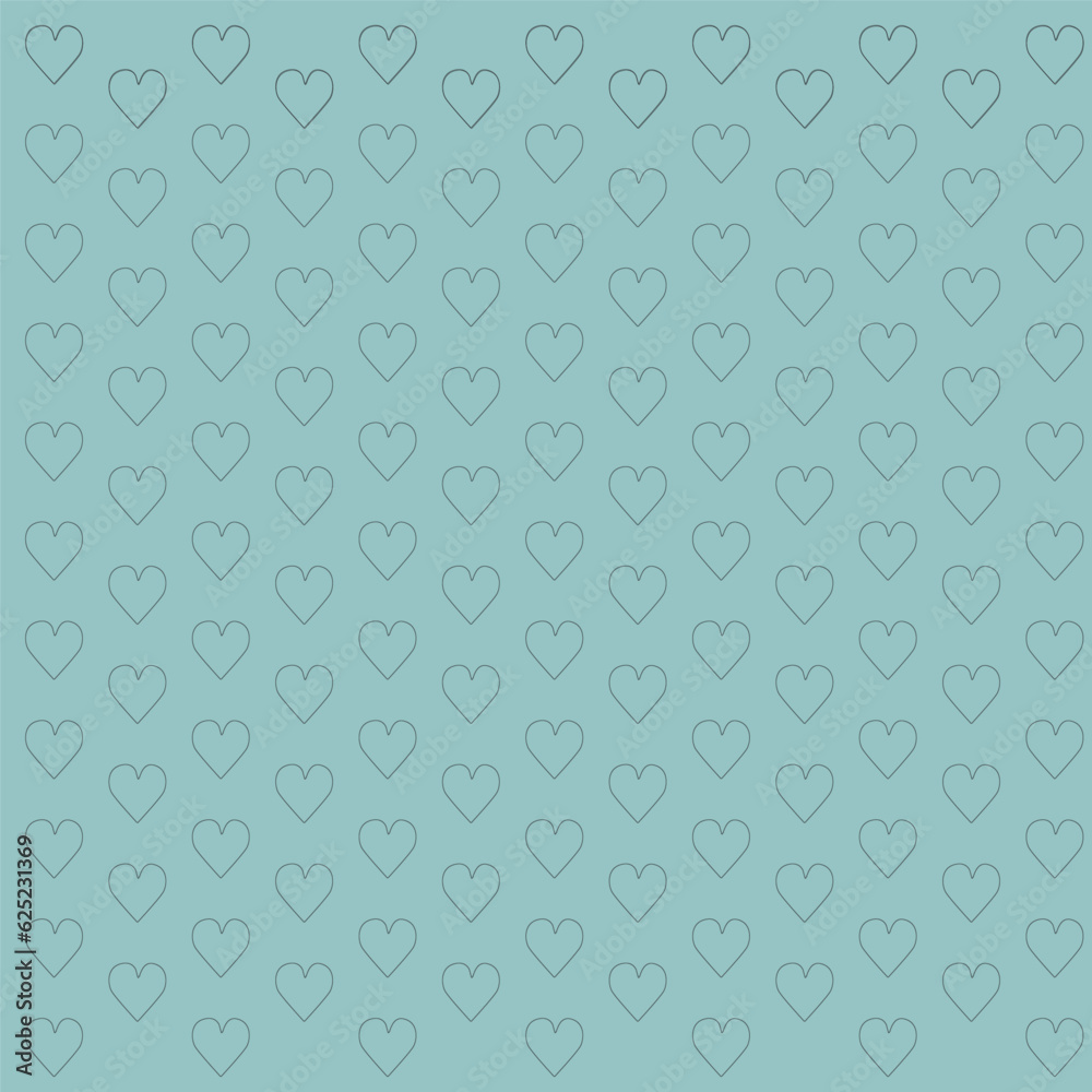 Heart Pattern in sky color background