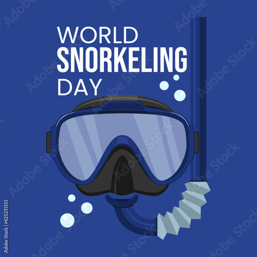 Diving mask or snorkel goggles vector illustration suitable for World Snorkeling Day icon