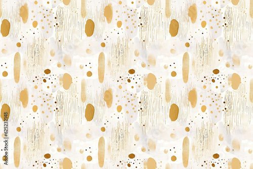 Natural seamless pattern with natural shapes.  Light golden background with organic shapes. Abstract minimalist design.