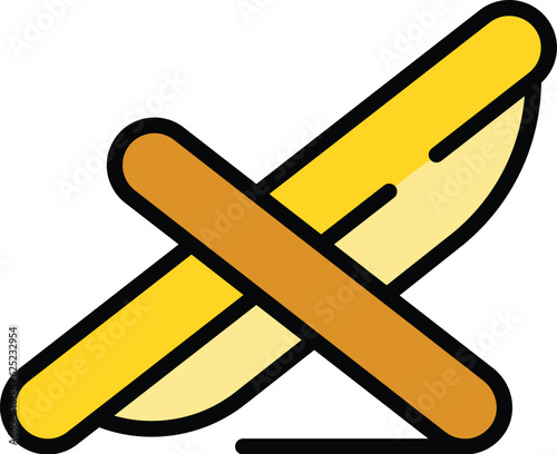 Deckchair icon outline vector. Relax chair. Longue chaise color flat