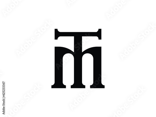 monogram letters TM or MT logo design