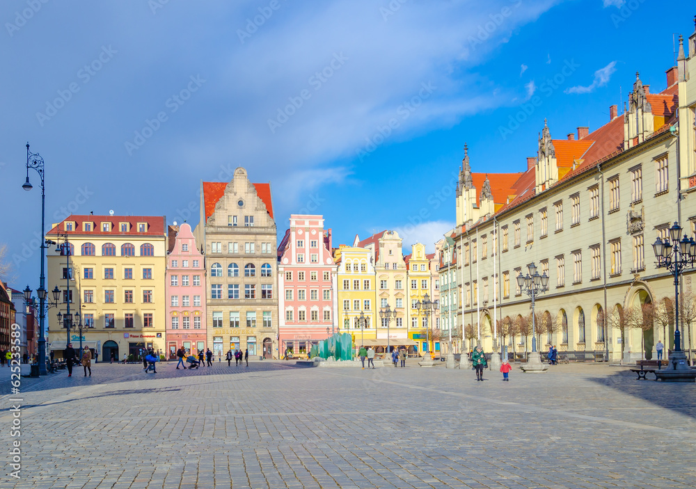 Wrocław, Poland - street view of Wroclaw old town Wrocław, Poland - street view of Wroclaw old town