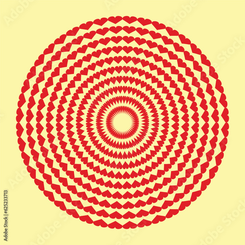 Rose hearts Ball in circular shape