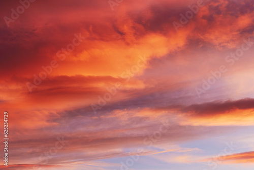 Beautiful Evening Sky. Golden clouds. © Live heavenly
