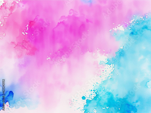 Watercolor background with abstract brush splas © Win