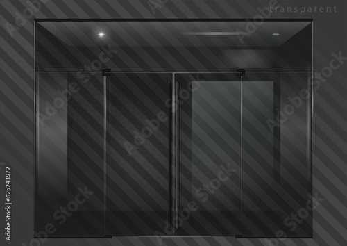 Double glass partition with door