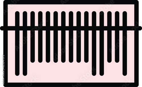 Barcode reader icon outline vector. Code scanner. Qr ticket color flat