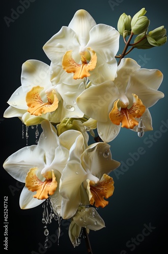 Yellow orchid  generative ai