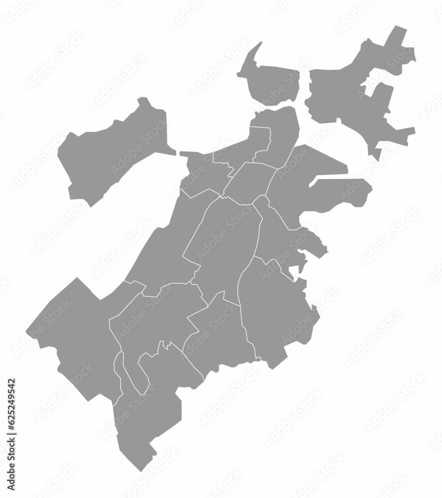Boston administrative map Boston administrative map