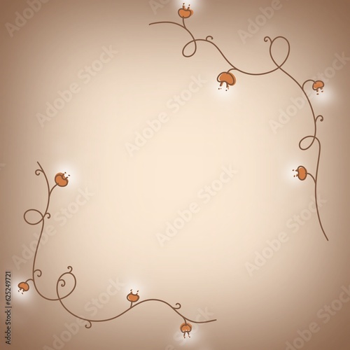 floral background brown autumn