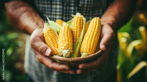 Close up of farmer hands ho...