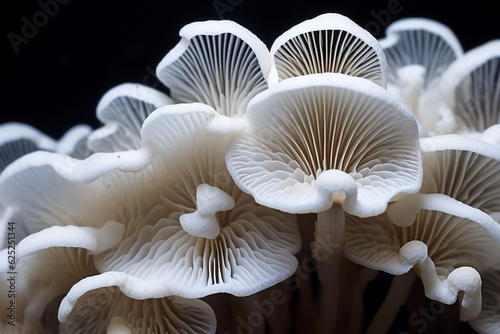 Beautiful white forest mushrooms - Mucidula mucida, Oudemansiella mucida, commonly known as porcelain fungus. High quality photo photo
