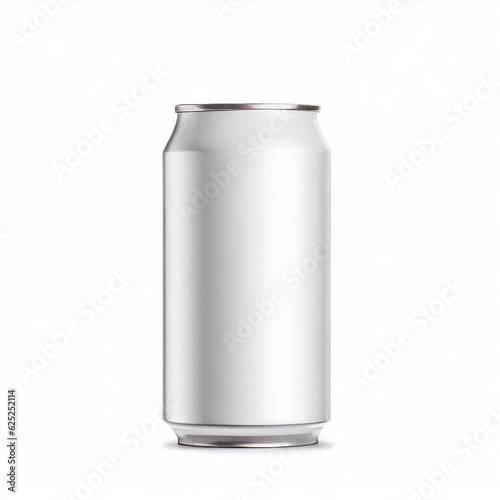 blank empty white soda can isolate on white background.generative AI