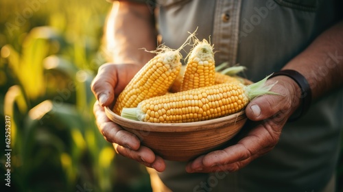 Close up of farmer hands ho...