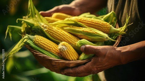 Close up of farmer hands ho...