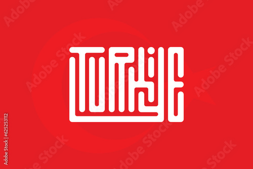 Turkiye text. Lettering design illustrator with EPS 10 photo