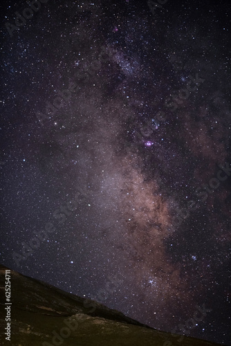 Milky way and mountain landscape