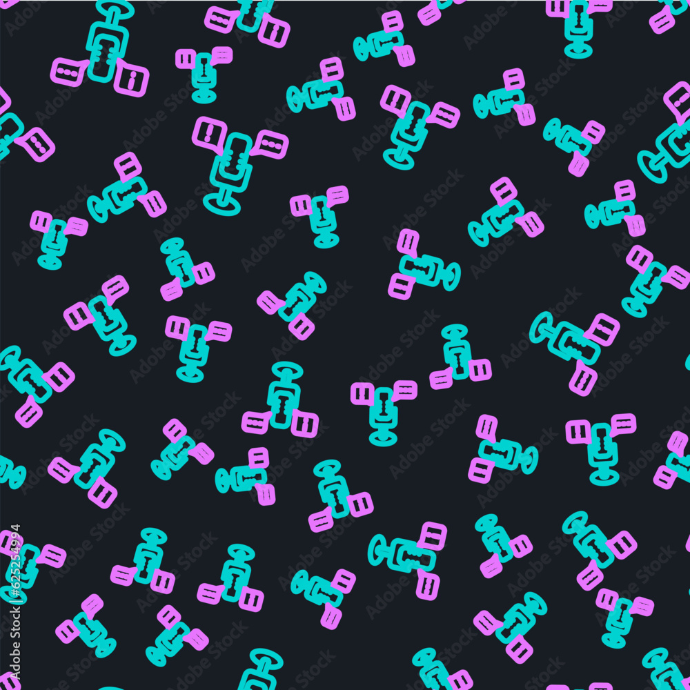 Line Freedom of speech icon isolated seamless pattern on black background. Freedom of expression. Vector Line Freedom of speech icon isolated seamless pattern on black background. Freedom of expression. Vector