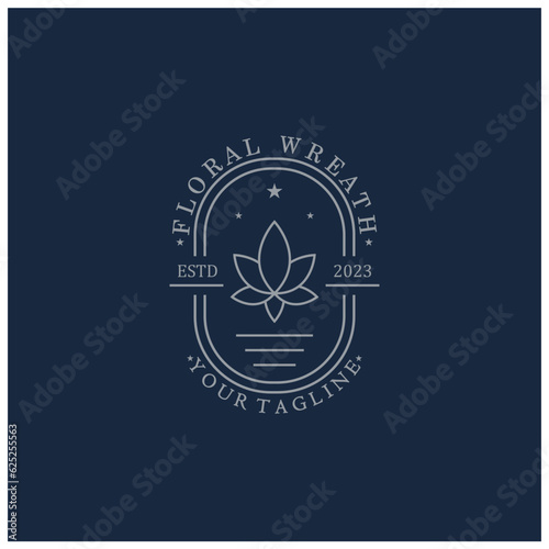 Elegant floral and leaf frame. Delicate botanical vector illustration for labels, spas, corporate identity, and wedding invitations