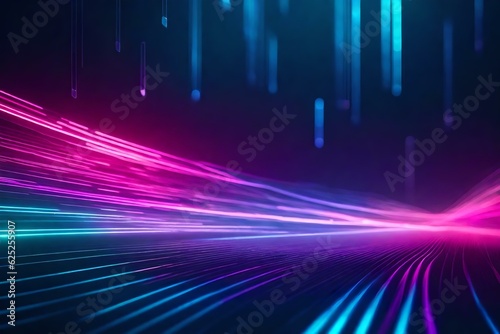 abstract blue and red music background with lines generated by AI tool