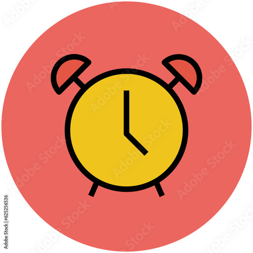 Trendy flat round icon ana alarm 